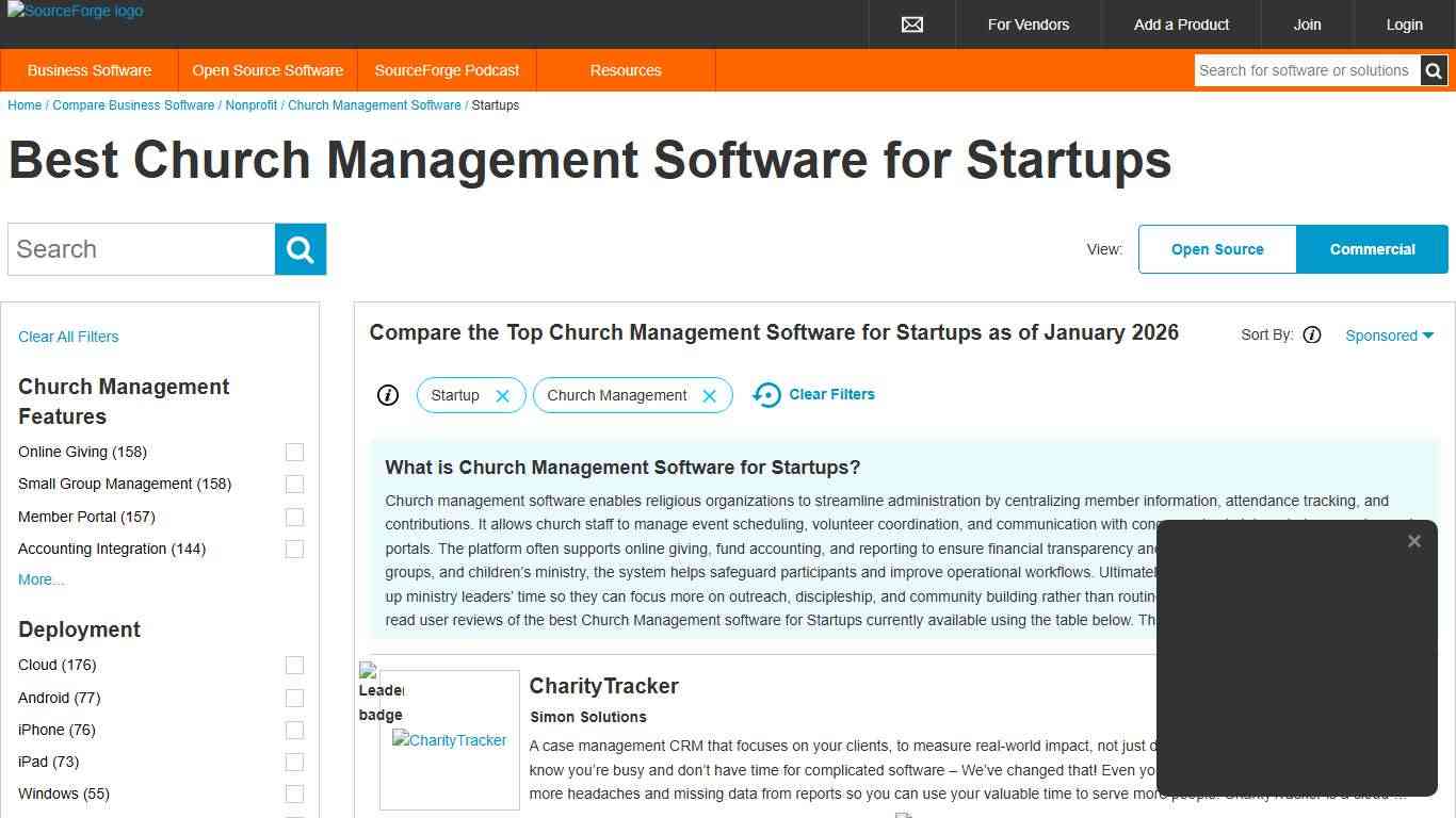 Best Church Management Software for Startups of 2026 - Reviews & Comparison